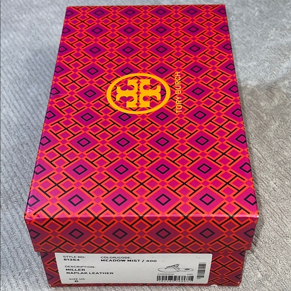 Tory Burch miller naplak leather clr meadow mist/400. size6 - Picture 10 of 12